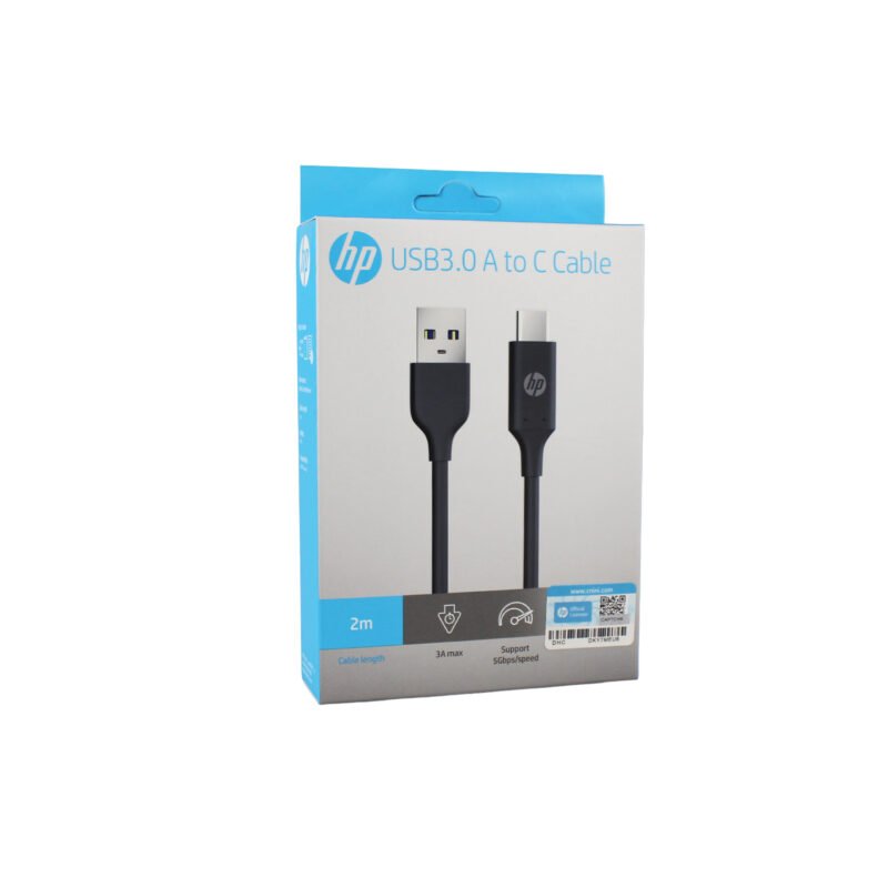 cable hp usb 3.0 a tipo c, 2mt, 3amp 5gbps/s transferencia rapida de datos y carga eficiente