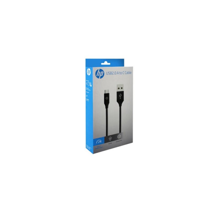 cable hp usb 2.0 a tipo c, 1 mt black — vista 3