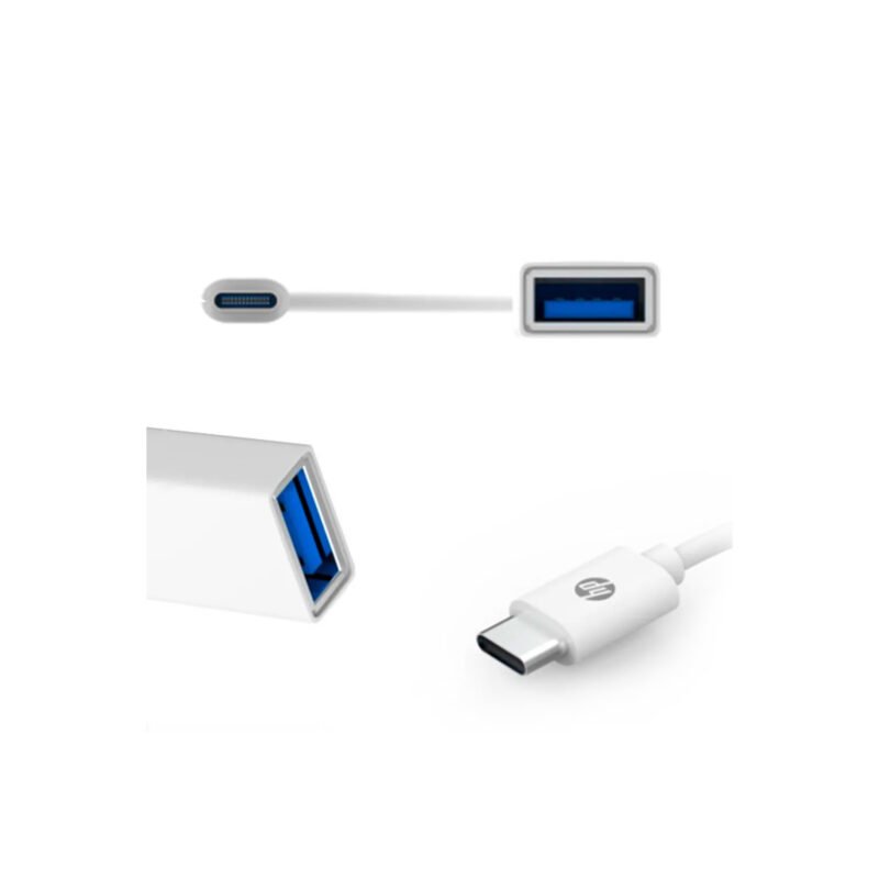 adaptador hp tipo c 3.1 a usb hembra otg, conexion de dispositivos externos a celular o tablet, transmision rapida de datos. 15cm — vista 2