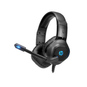 audifono hp dhe 8002, control de volumen, microfono ajustable, luz led, cable 2m.