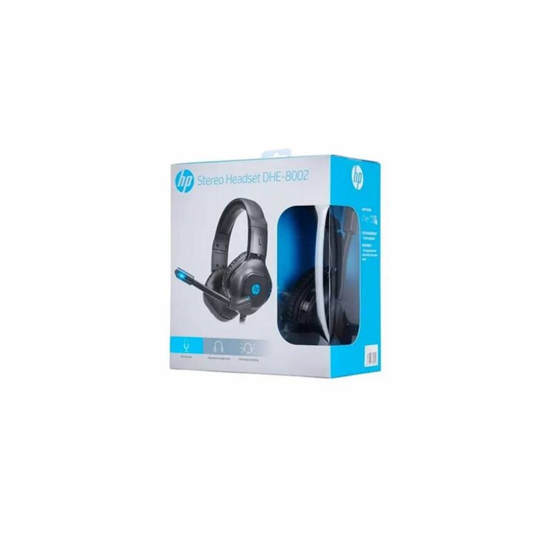 audifono hp dhe 8002, control de volumen, microfono ajustable, luz led, cable 2m. — vista 5