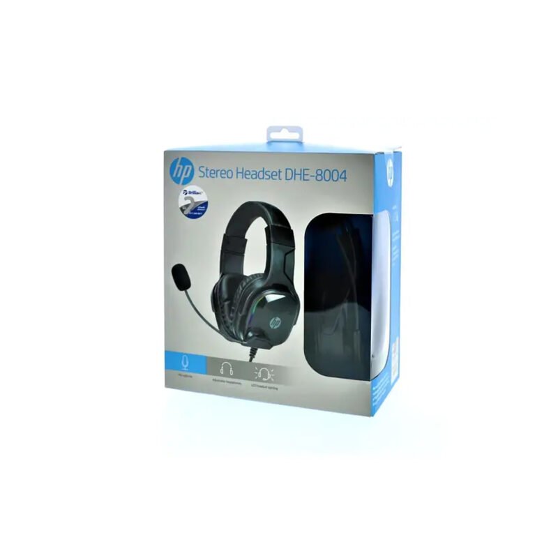 audifono hp dhe 8004, cable usb, luces led, ajustable, microfono, comodos y practicos. — vista 5