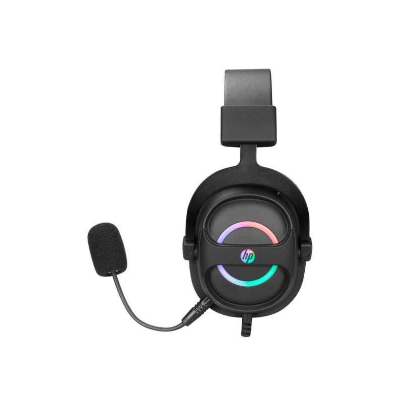 audifono hp dhe 8006, diseÑo ergonomico, luz rgb, parlante 50mm, microfono omnidireccional, cable 2.2m, conector usb. — vista 2