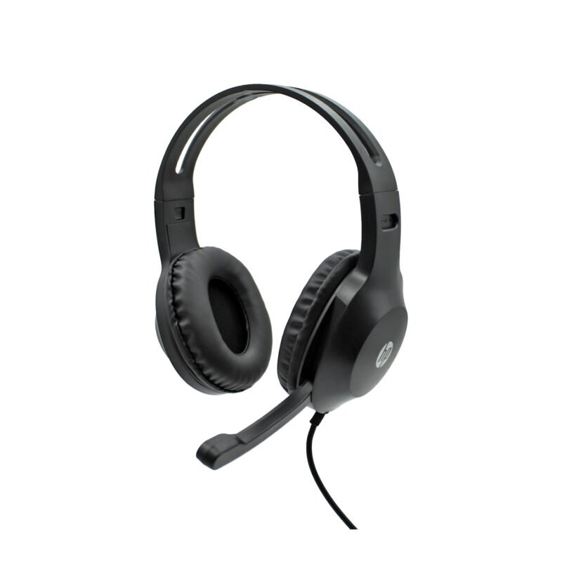 audifono hp, microfono, recepcion de llamadas, control de volumen, auxiliar 3.5mm, on ear, color, compatible pc y ps. black