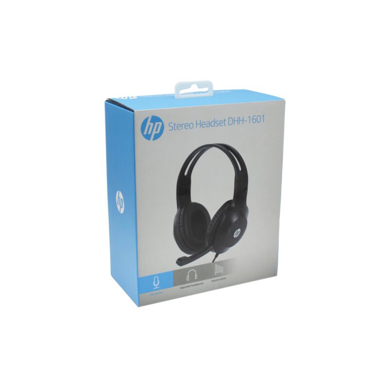 audifono hp, microfono, recepcion de llamadas, control de volumen, auxiliar 3.5mm, on ear, color, compatible pc y ps. black — vista 3