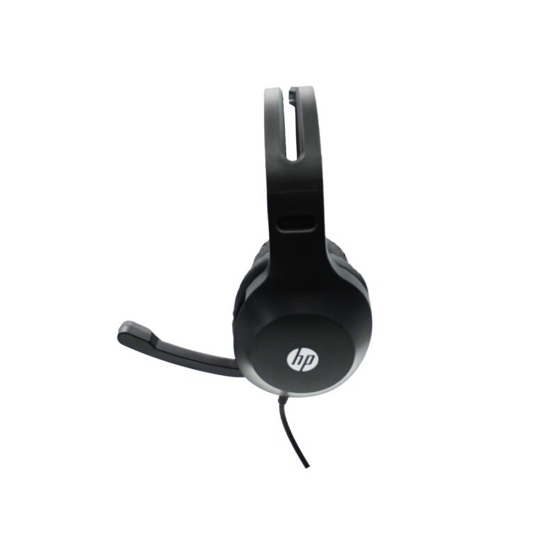 audifono hp, microfono, recepcion de llamadas, control de volumen, auxiliar 3.5mm, on ear, color, compatible pc y ps. black — vista 4
