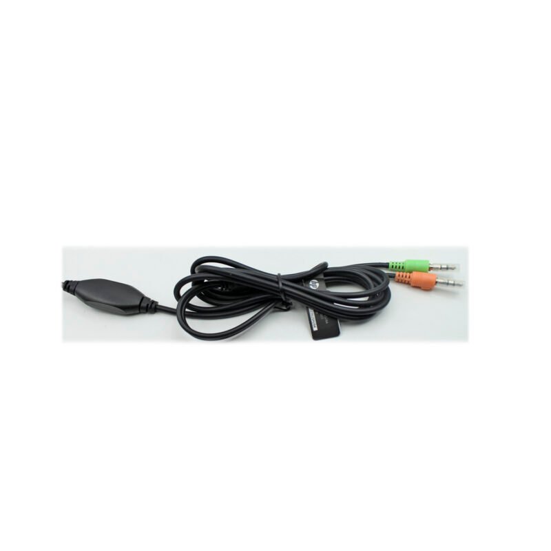 audifono hp, microfono, recepcion de llamadas, control de volumen, auxiliar 3.5mm, on ear, color, compatible pc y ps. black — vista 5