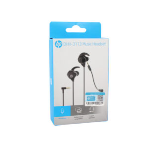 audifono hp con control de volumen, microfono desmontable, recepcion de llamadas, auxiliar 3.5mm, micro usb, ligero, in ear. black