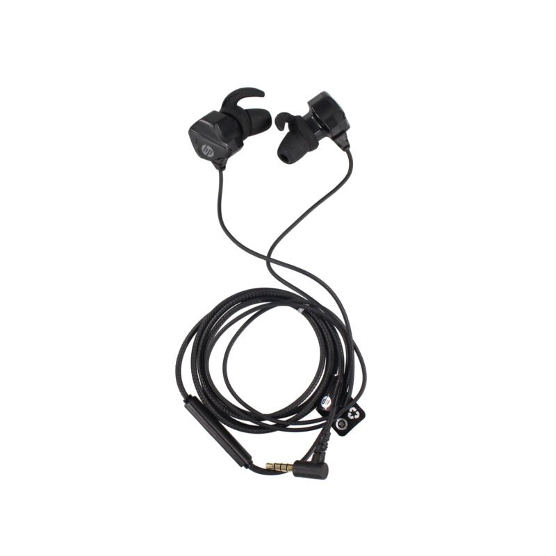 audifono hp con control de volumen, microfono desmontable, recepcion de llamadas, auxiliar 3.5mm, micro usb, ligero, in ear. black — vista 2