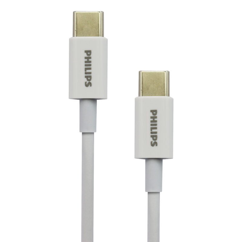 cable philips tipo c 3.2 a tipo c 60ws 1 mts white — vista 5