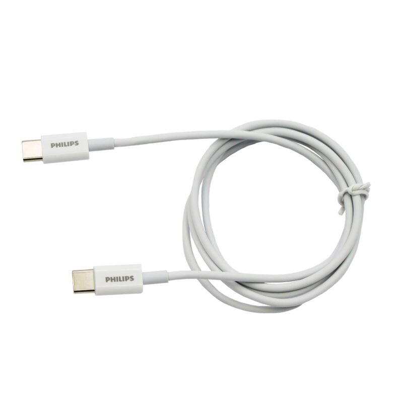 cable philips tipo c 3.2 a tipo c 60ws 1 mts white — vista 6