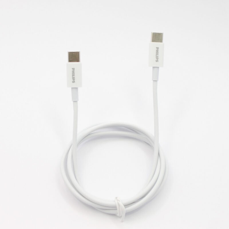cable philips tipo c 3.2 a tipo c 60ws 1 mts white — vista 7