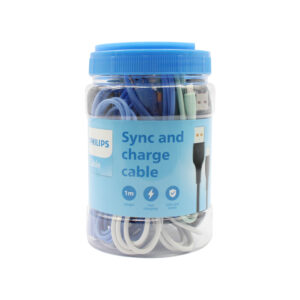 pack 20 cables philips usb 3.0 a tipo c 2.4 amp 1 mt black/white/green/blue