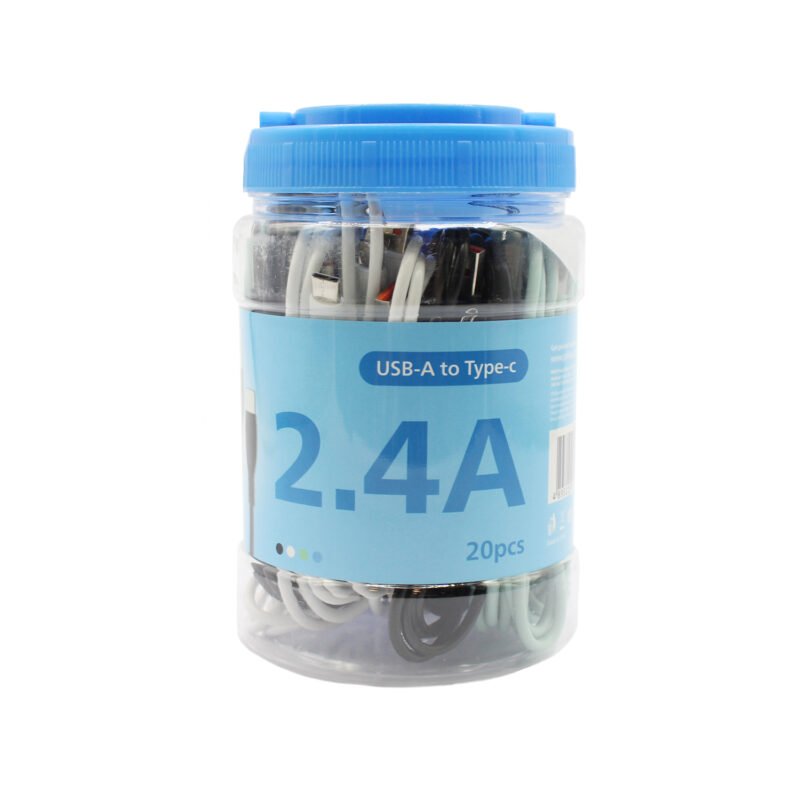 pack 20 cables philips usb 3.0 a tipo c 2.4 amp 1 mt black/white/green/blue — vista 2