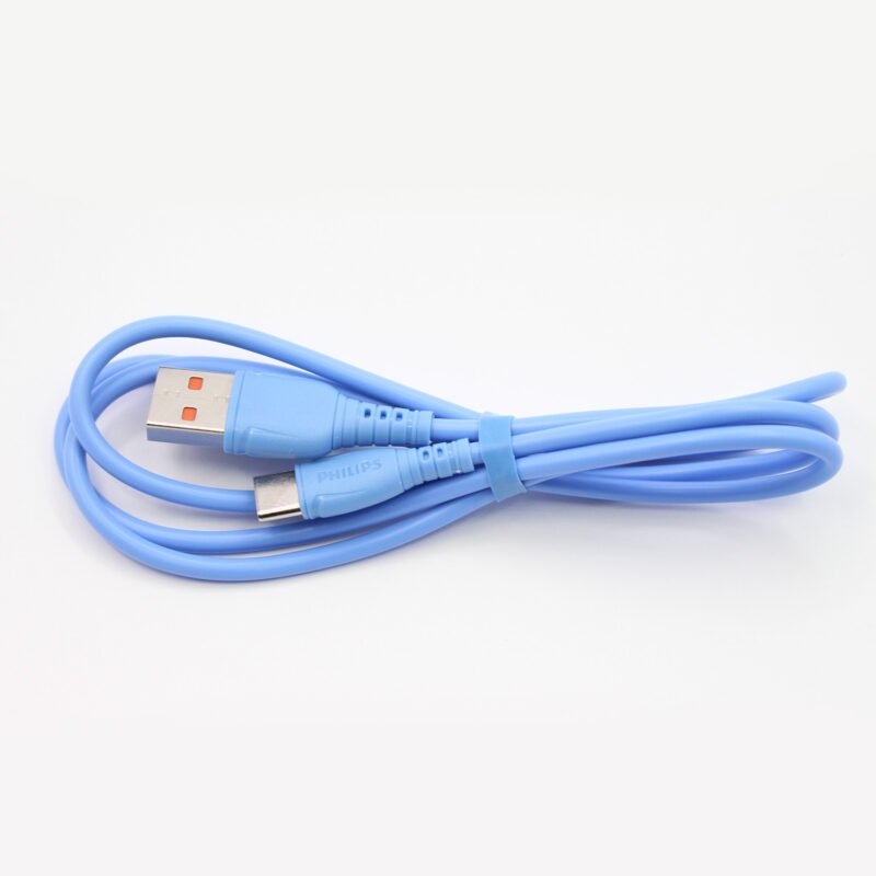 pack 20 cables philips usb 3.0 a tipo c 2.4 amp 1 mt black/white/green/blue — vista 8