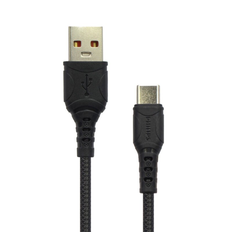 cable philips usb 3.0 tipo c 3 amp 1 mt trenzado black — vista 5