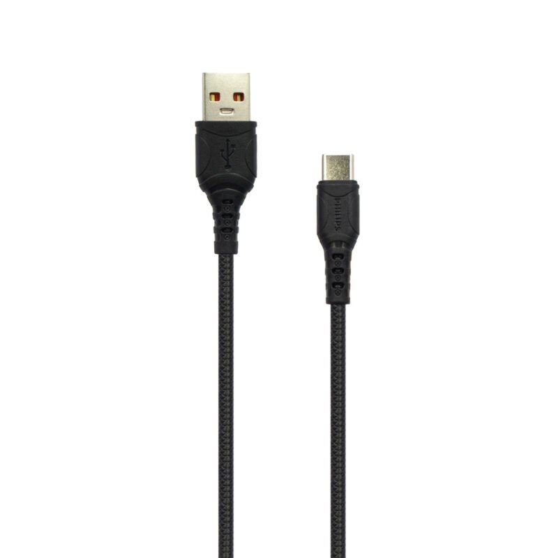 cable philips usb 3.0 tipo c 3 amp 1 mt trenzado black — vista 6