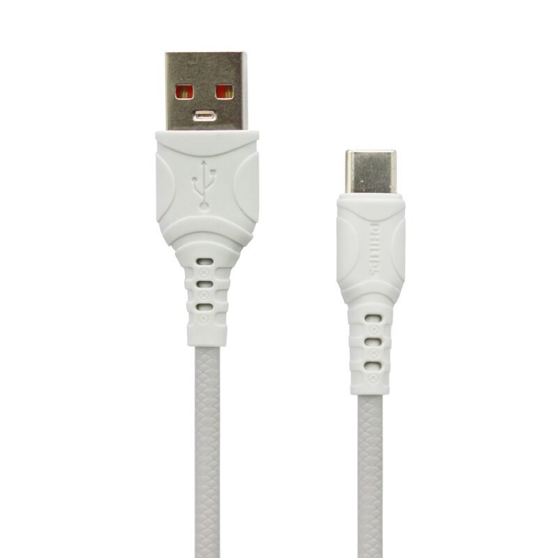 cable philips usb 3.0 tipo c 3 amp 1 mt trenzado white — vista 2