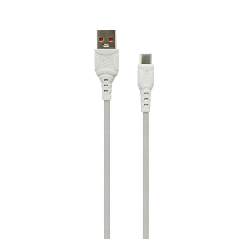 cable philips usb 3.0 tipo c 3 amp 1 mt trenzado white — vista 3