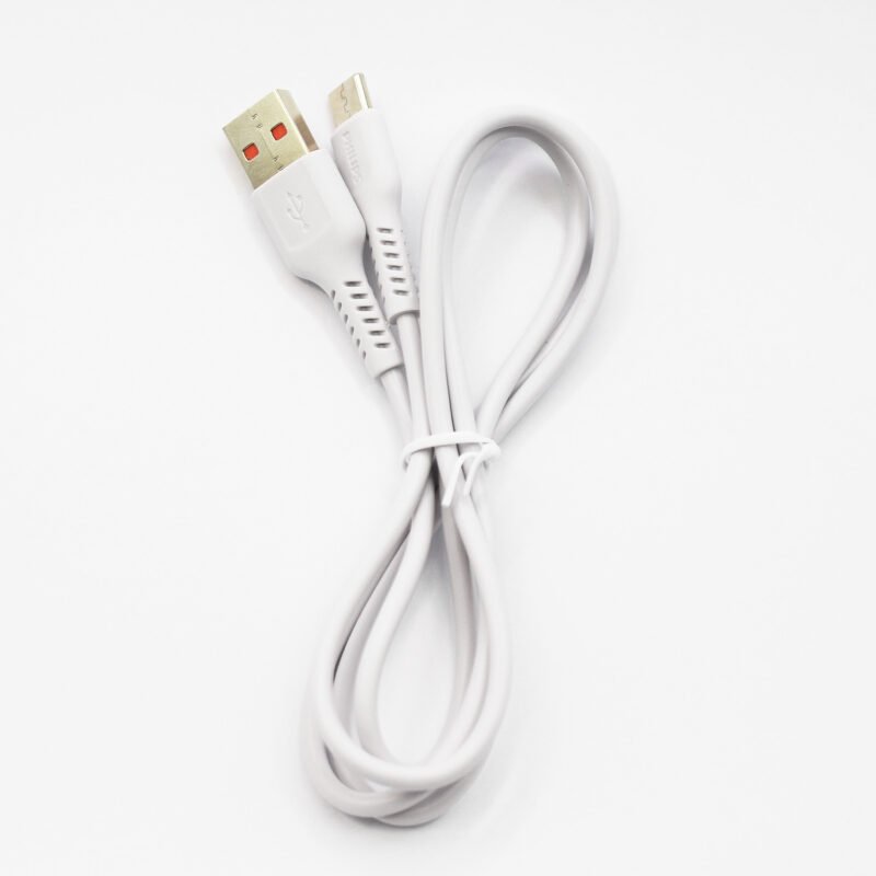 cable philips usb 3.0 a tipo c 2,4 amp 1 mts white — vista 4