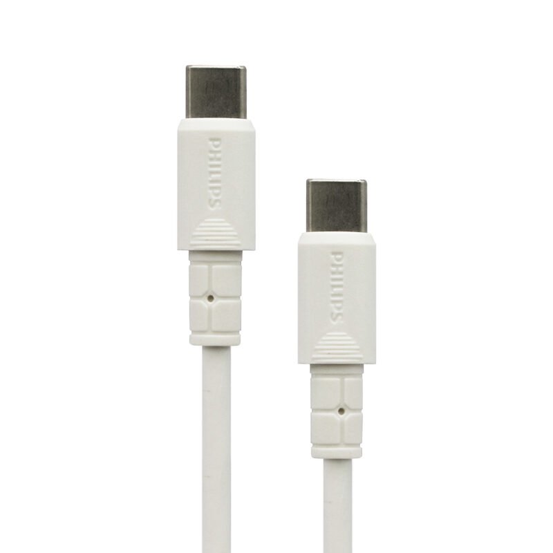 cable philips tipo c 3.0 a tipo c 3 amp 1 mt white — vista 4