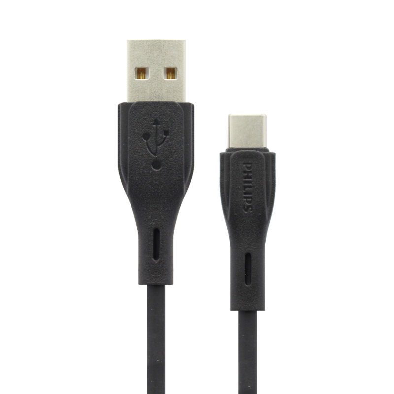 cable philips usb 3.0 a tipo c 3 amp 1 mt black — vista 4