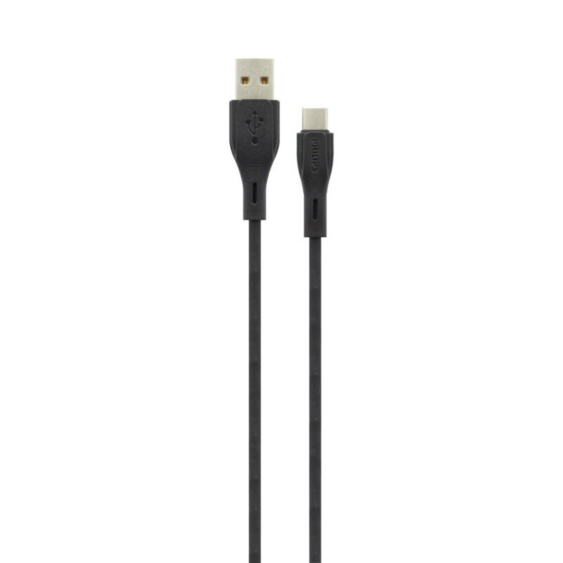 cable philips usb 3.0 a tipo c 3 amp 1 mt black — vista 5