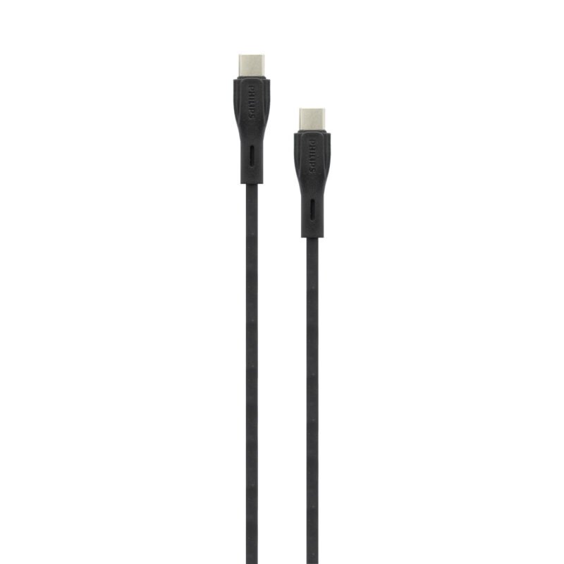 cable philips tipo c 3.0 a tipo c 3 amp 1 mt black — vista 7