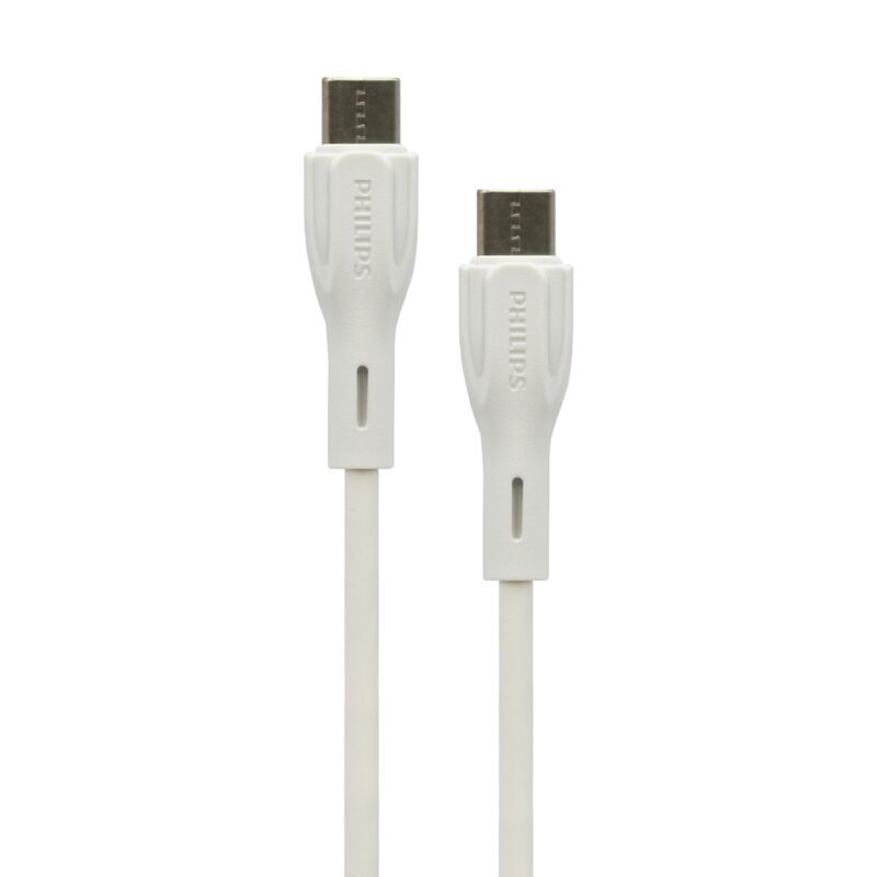 cable philips tipo c 3.0 a tipo c 3 amp 1 mt white — vista 4