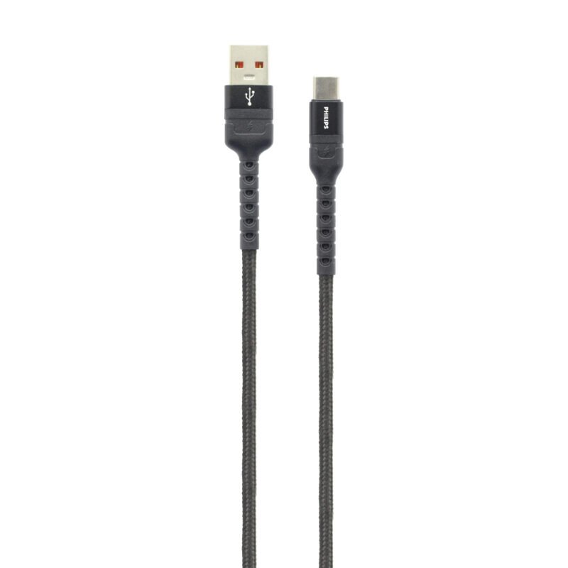 cable philips usb 3,0 a tipo c 3 amp trenzado 1 mt black — vista 5