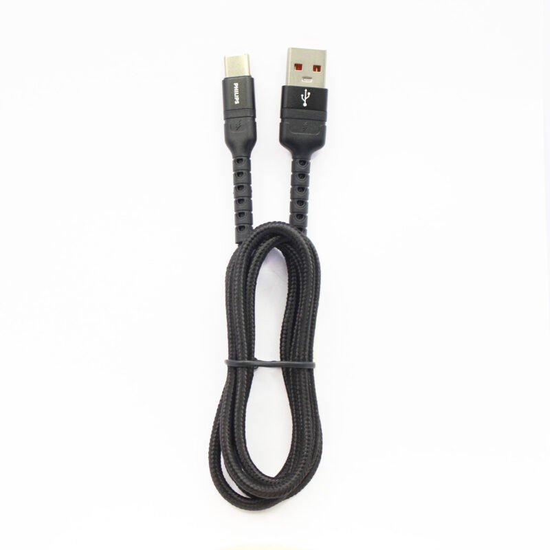 cable philips usb 3,0 a tipo c 3 amp trenzado 1 mt black — vista 7