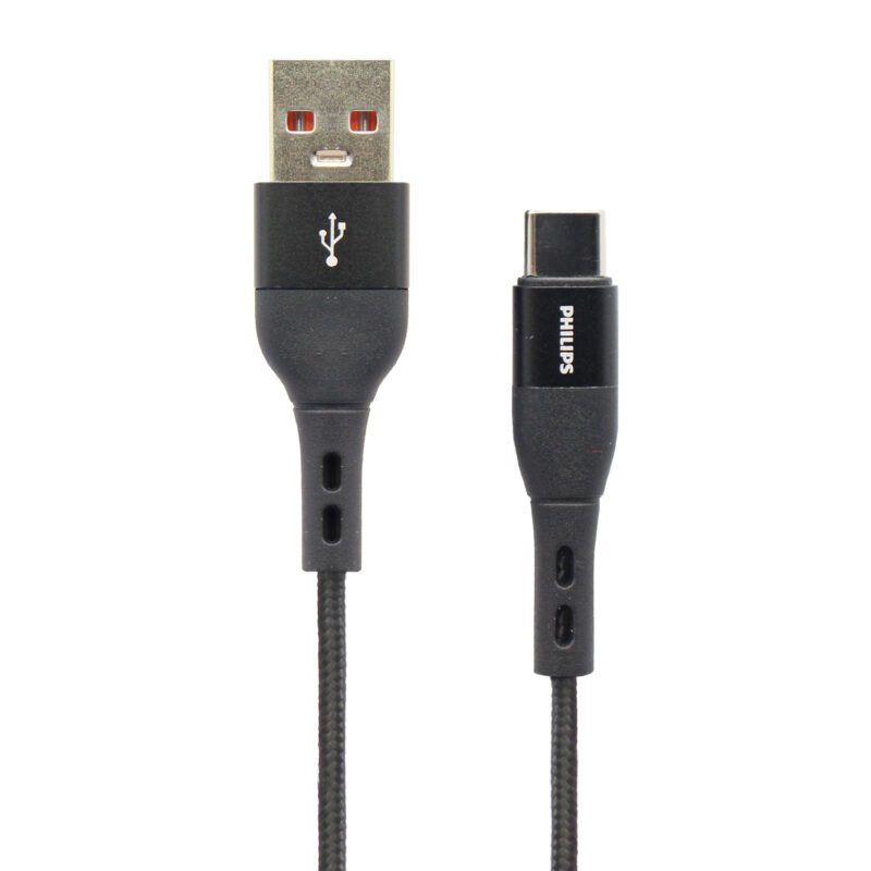 cable philips usb 3.0 a tipo c 2,4 amp 1 mt trenzado black — vista 5