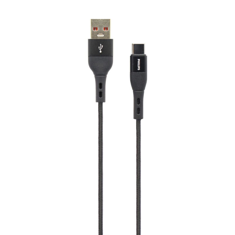 cable philips usb 3.0 a tipo c 2,4 amp 1 mt trenzado black — vista 6