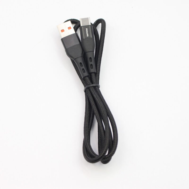 cable philips usb 3.0 a tipo c 2,4 amp 1 mt trenzado black — vista 8