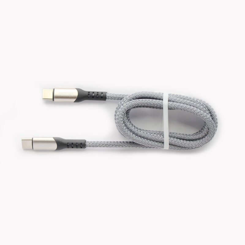 cable philips tipo c 3.2 a tipo c 60ws trenzado 1 mt puntas de aluminio grey — vista 6