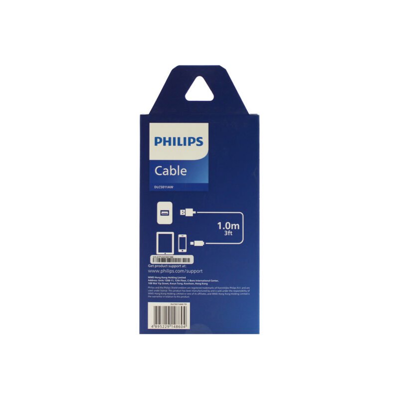 cable philips usb 3.2 a tipo c 6 amp 1 mt con pantalla led trenzado black — vista 3