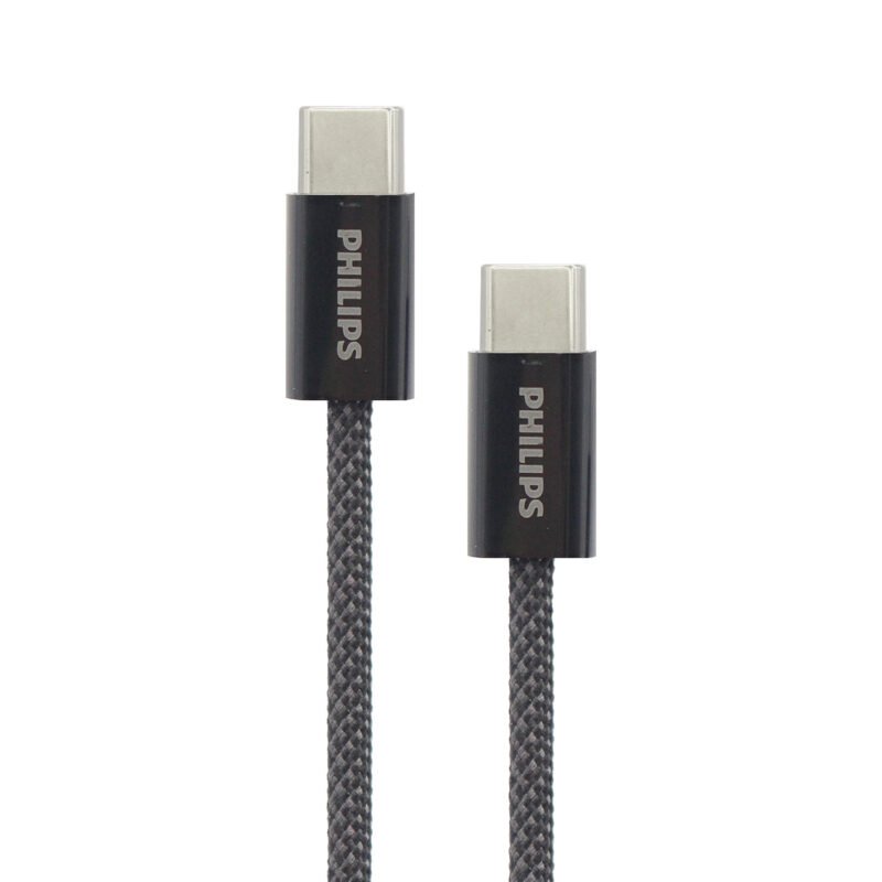 cable philips tipo c 3.2 a tipo c soporta 60ws 1 mt trenzado white — vista 4