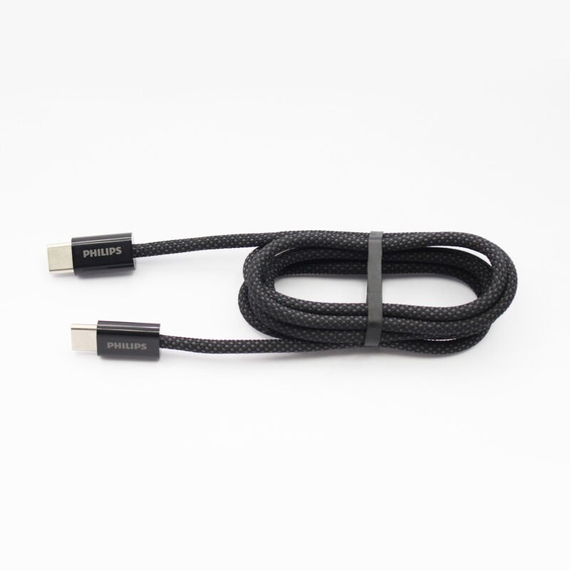cable philips tipo c 3.2 a tipo c soporta 60ws 1 mt trenzado white — vista 6