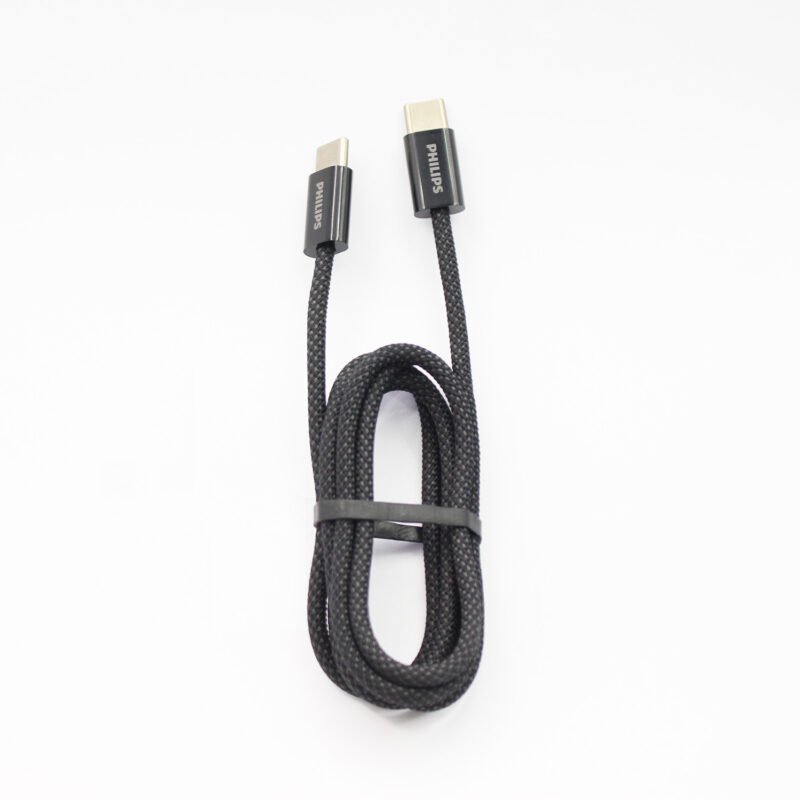 cable philips tipo c 3.2 a tipo c soporta 60ws 1 mt trenzado white — vista 7