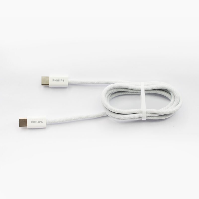cable philips tipo c 3.2 a tipo c 60ws 1 mt trenzado white — vista 7