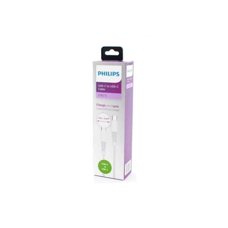 cable philips tipo c a c 1,2mt white — vista 2