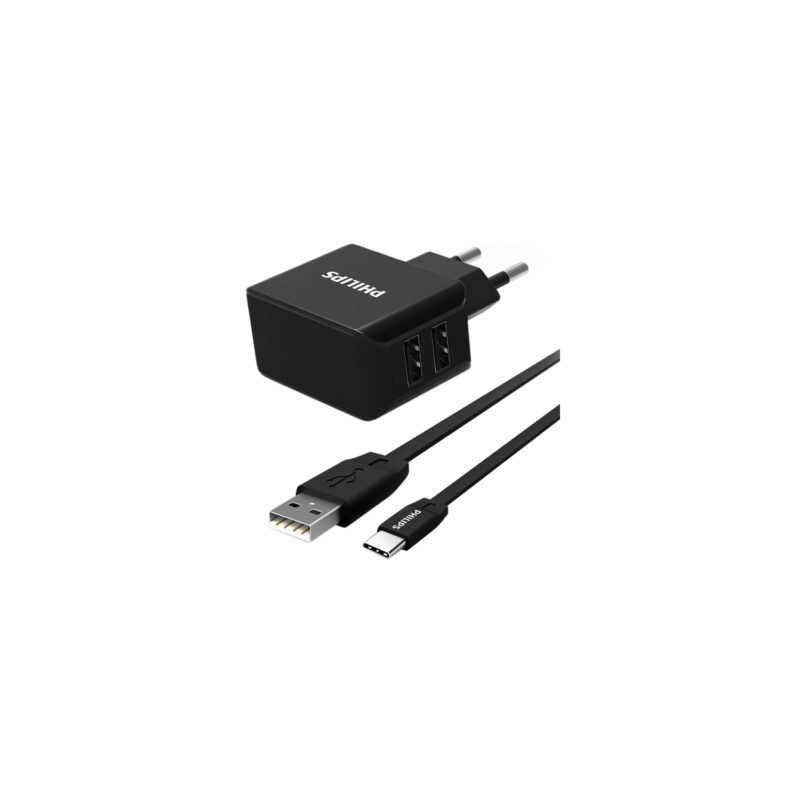 cargador de pared philips tipo c usb 2,1a — vista 4
