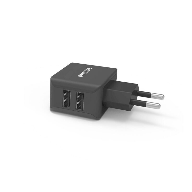 cargador de pared philips doble usb carga ultra rapida 3,1a