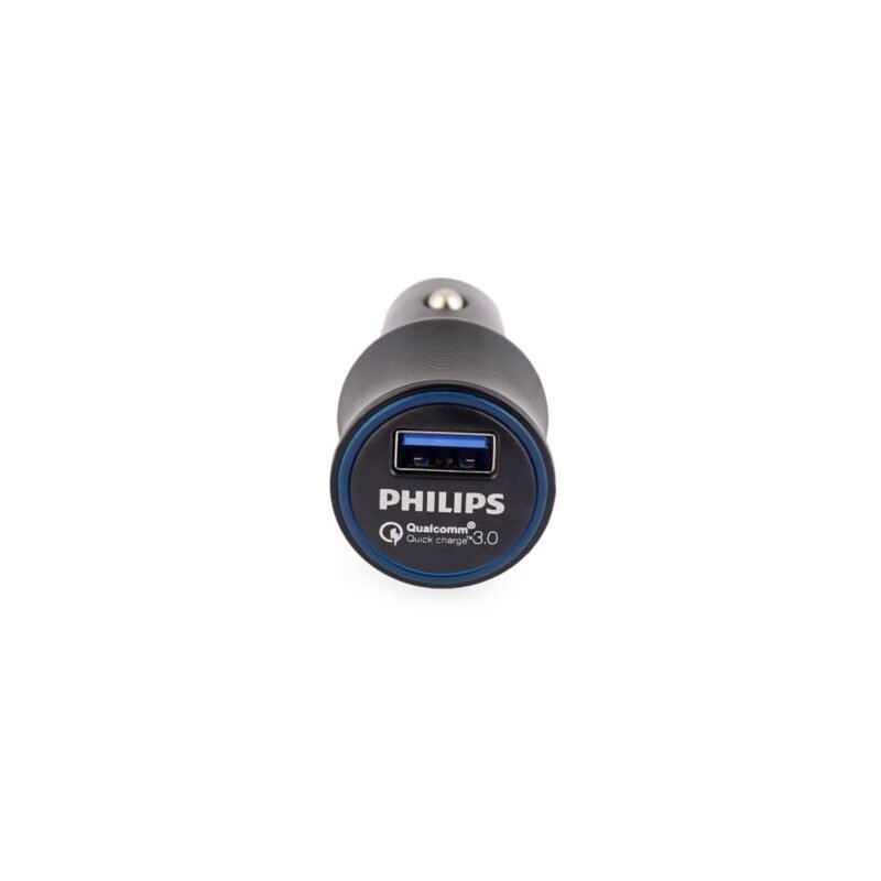 cargador philips para automovil ultra rapido, usb universal, compacto y portatil, facil y seguro de usar, qc3.0 carga rapida, hasta 18w. — vista 3