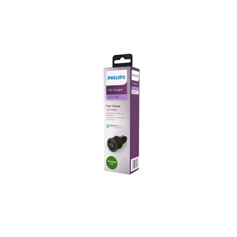 cargador philips para automovil ultra rapido, usb universal, compacto y portatil, facil y seguro de usar, qc3.0 carga rapida, hasta 18w. — vista 4