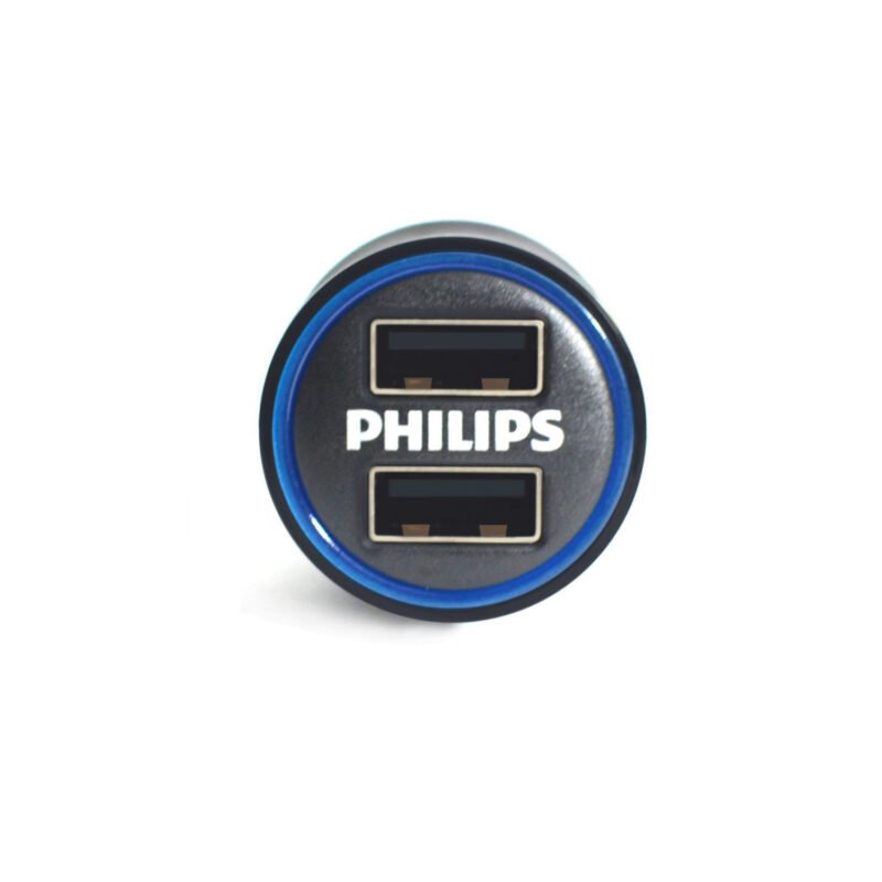 cargador philips para automovil usb doble ultra rapido 3,1a con cable — vista 3
