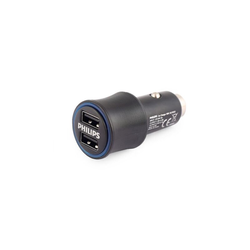 cargador philips para automovil usb doble ultra rapido 3,1a con cable — vista 8