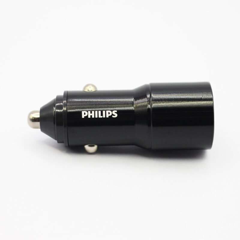 cargador philips para automovil 12v 12 watts doble usb 2,4 amp.black — vista 4