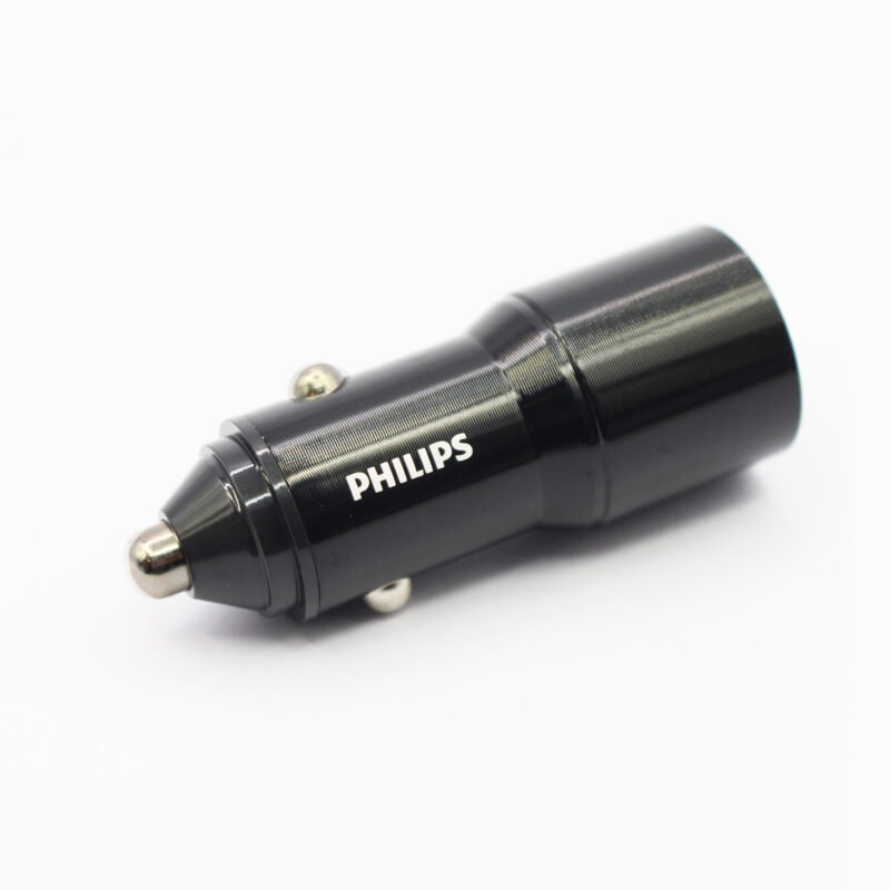 cargador philips para automovil 12v 12 watts doble usb 2,4 amp.black — vista 7