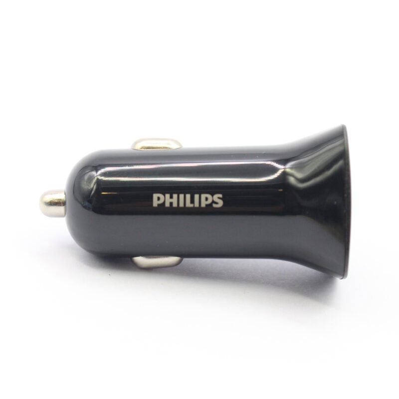cargador philips para automovil 12v 12 watts 2 usb 2.4 amp black — vista 6